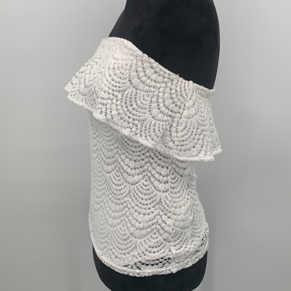 Lilly Pulitzer Top lace strapless Ruffle XXS - Picture 4 of 6